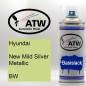 Preview: Hyundai, New Mild Silver Metallic, BW: 400ml Sprühdose, von ATW Autoteile West.